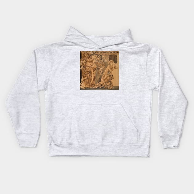 The Annunciation by Edward Burne-Jones Kids Hoodie by Classic Art Stall